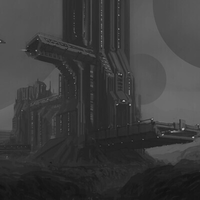 Space Colony | Environment Concept Art