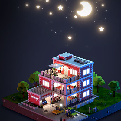 LowPoly Дом