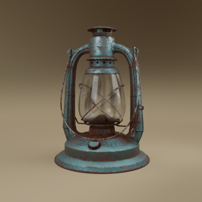 Старая лампа (нодовые материалы в Blender)