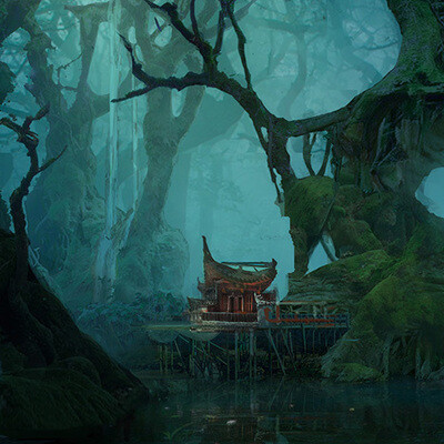 Студентка Реусова Ася / Курс "Концепт Арт Окружения, Matte Painting и 3D для 2D"