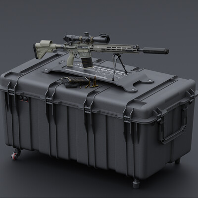 H&K M110A1 с измененным оружейным ящиком