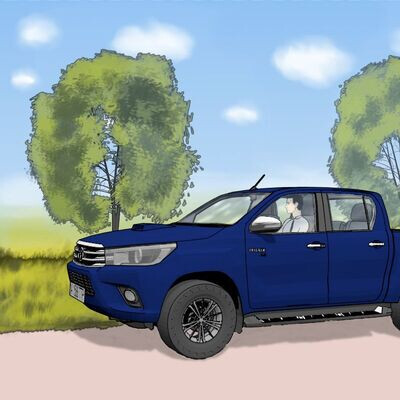 Toyota Hilux - в комикс стиле
