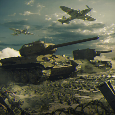 World War II: Battle Tanks and Howitzer