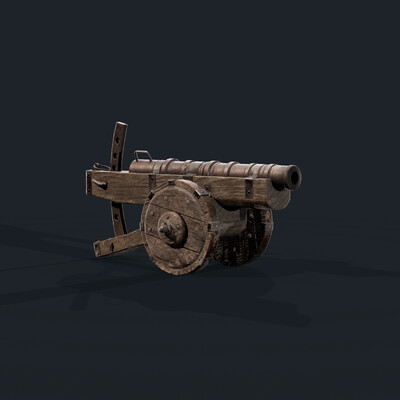 Medieval cannon.