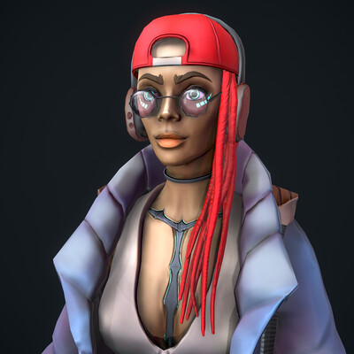 Red Riding Hood cyberpunk