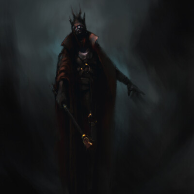 33. King. Art for board game "DeathGift"