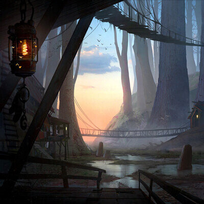 Студентка Снытко Александра / Курс "Концепт Арт Окружения, Matte Painting и 3D для 2D"