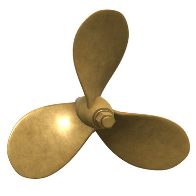 3D model.  Ship screw F3.