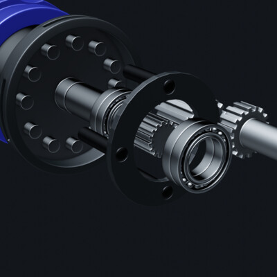 Hydro-circular saw, 3D animation