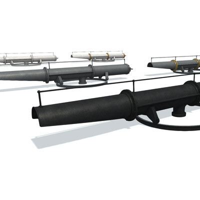 3D model.  Torpedo tube A.