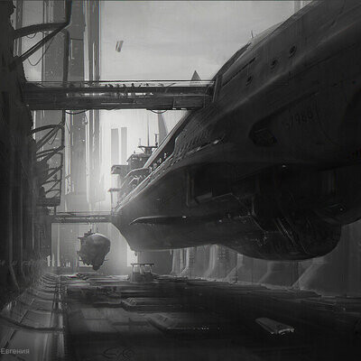 Студентка Булгакова Евгения / Курс "Концепт Арт Окружения, Matte Painting и 3D для 2D"