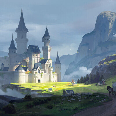 Студентка Васюкова Милена / Курс "Концепт Арт Окружения, Matte Painting и 3D для 2D"