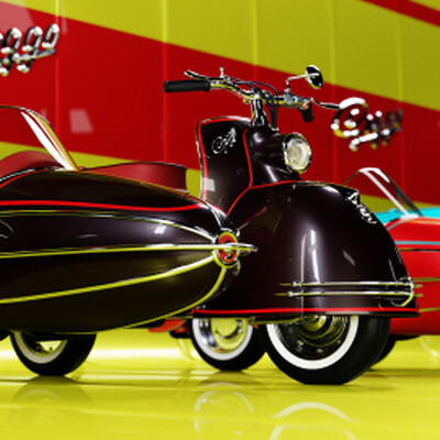 Retro scooter GoggoRoller 1953