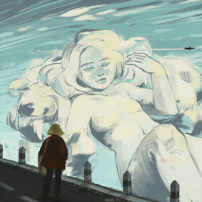 В облаках