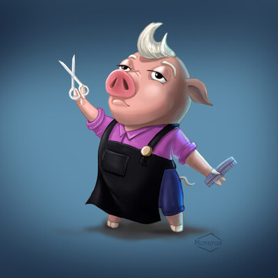 Свин-стилист парикмахер
