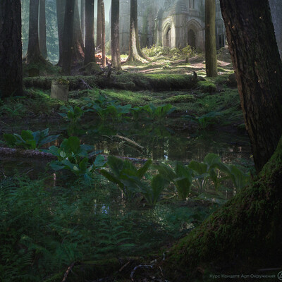 Студентка Ефремова Алла / Курс "Концепт Арт Окружения, Matte Painting и 3D для 2D"