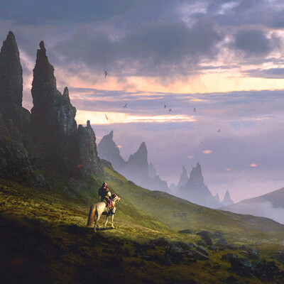Студентка Карабань Анна / Курс "Концепт Арт Окружения, Matte Painting и 3D для 2D"