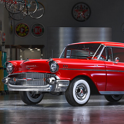 Dream Garage Сhevy bel air 57 - Full CGi