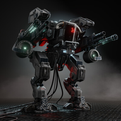 Game-ready model Robo-Mech