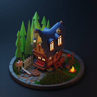 Low-Poly Модель Дома