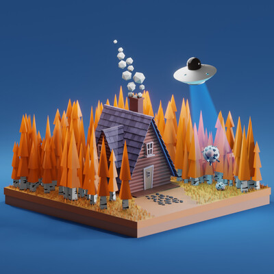 Low-Poly Модель Дома