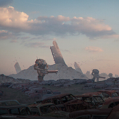 Студент Нуржанов Есен / Курс "Концепт Арт Окружения, Matte Painting и 3D для 2D"