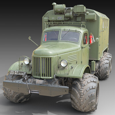 3д модель ЗИЛ-157_КУНГ_Арочные колеса.