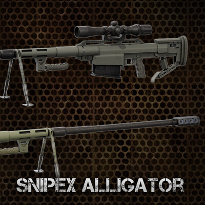 Low-poly игровая модель Snipex Alligator