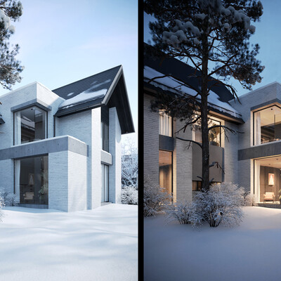 Visualization of a private house.