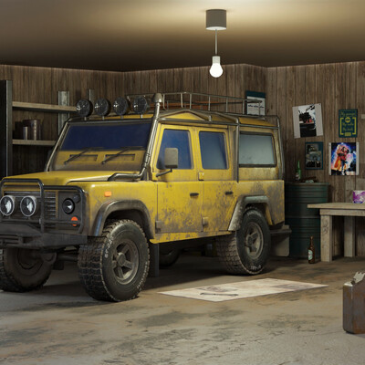 Hum3D Car Render Challenge 2021 - Man cave