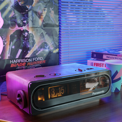 Panasonic RC-6015 Flip Alarm Clock (Back to the Future)