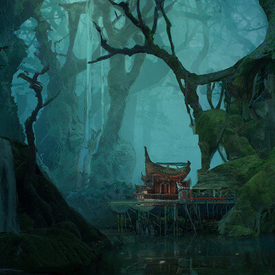 Студентка Реусова Ася / Курс "Концепт Арт Окружения, Matte Painting и 3D для 2D"