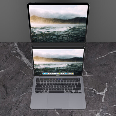Промышленный дизайн подствавки для использования как второго монитора Macbook Pro