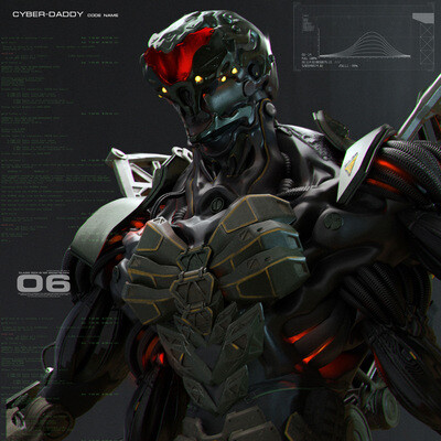 Cyber-Daddy_character concept design