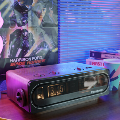 Panasonic RC-6015 Flip Alarm Clock (Back to the Future)