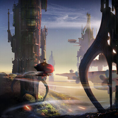 Студентка Денисова Анна / Курс "Концепт Арт Окружения, Matte Painting и 3D для 2D"