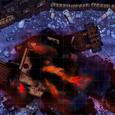 Горящий  танк Leman Russ