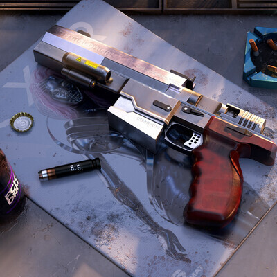 Malorian Arms 3516 - Silverhands Weapon (Cyberpunk 2077)