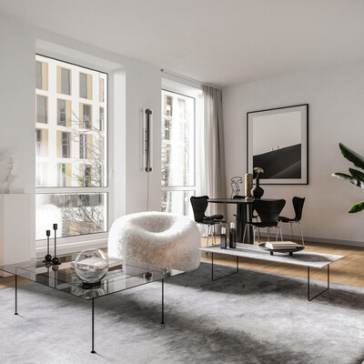 Minimalistic apartment in the center of Stockholm