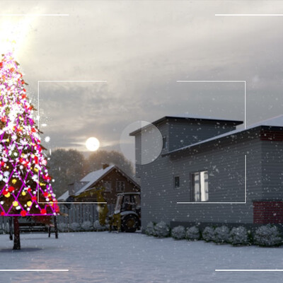 Christmas Card Animation 3D