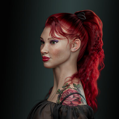 Girl with red hair