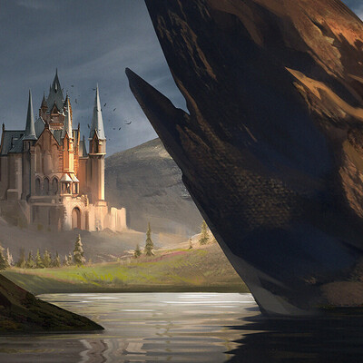 Студентка Алена Меркучева / Курс "Концепт Арт Окружения, Matte Painting и 3D для 2D"