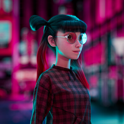 A stylized girl
