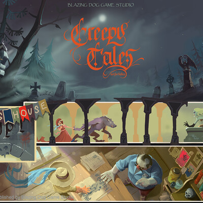 Artwork for «Blazing Dog Game Studio» «Greepy Tales. not for babies»