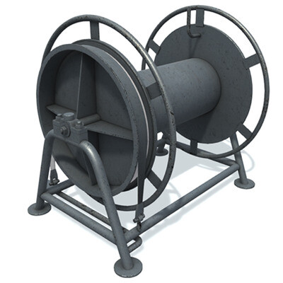 3D model. Hawser reel C Gray.