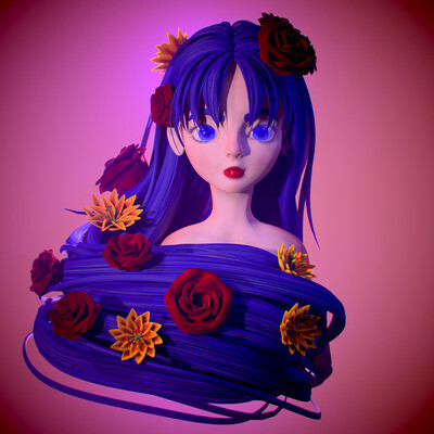 Girl in flowers