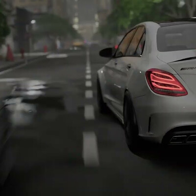 Blender 3d car animation.