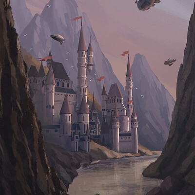 Студентка Денисламова Динара / Курс "Концепт Арт Окружения, Matte Painting и 3D для 2D"