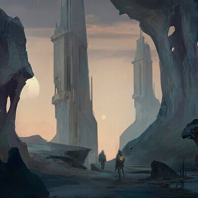 Студентка Булгакова Евгения / Курс "Концепт Арт Окружения, Matte Painting и 3D для 2D"