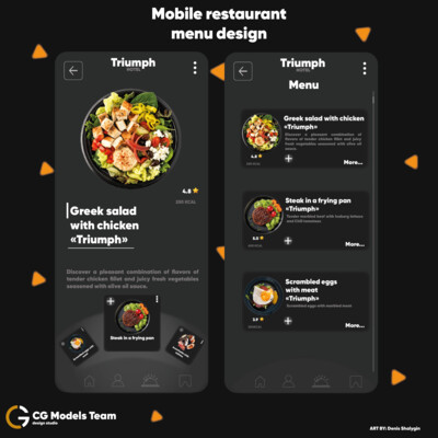 Mobile restaurant menu